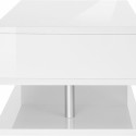 Moderne rechthoekige salontafel 90x55cm 2 planken Zeta 90 
