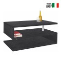 Moderne rechthoekige salontafel 90x55cm met 2 niveaus Zeta 90 Karakteristieken
