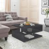 Moderne rechthoekige salontafel 90x55cm met 2 niveaus Zeta 90 Catalogus