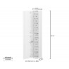 Witte hoogglans schoenkast met 1 deur 45x35x191h Dory Catalogus