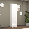 Witte hoogglans schoenkast met 1 deur 45x35x191h Dory Aanbieding