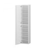 Witte hoogglans schoenkast met 1 deur 45x35x191h Dory Aanbod