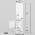 Witte hoogglans schoenenkast hal plank 1 deur spiegel Karin Voorraad