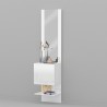 Witte hoogglans schoenenkast hal plank 1 deur spiegel Karin Korting