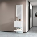 Witte hoogglans schoenenkast hal plank 1 deur spiegel Karin Aanbieding