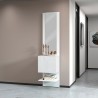 Witte hoogglans schoenenkast hal plank 1 deur spiegel Karin Aanbieding