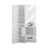 Set schoenenkast & spiegelkast voor hal in hoogglans wit Chica Korting