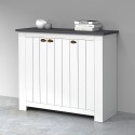 Witte klassieke schoenenkast voor de hal met 3 deuren van hout Jarret Kosten