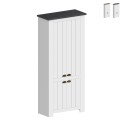 Hillrose Schoenenkast 4 deuren multifunctioneel wit klassiek 84x42x200cm Aanbieding