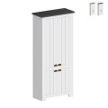 Hillrose Schoenenkast 4 deuren multifunctioneel wit klassiek 84x42x200cm Aanbieding