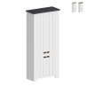 Hillrose Schoenenkast 4 deuren multifunctioneel wit klassiek 84x42x200cm Aanbieding