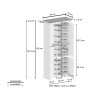 Hillrose Schoenenkast 4 deuren multifunctioneel wit klassiek 84x42x200cm 
