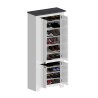 Hillrose Schoenenkast 4 deuren multifunctioneel wit klassiek 84x42x200cm Afmetingen