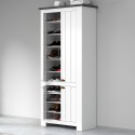 Hillrose Schoenenkast 4 deuren multifunctioneel wit klassiek 84x42x200cm 