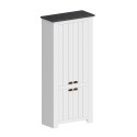 Hillrose Schoenenkast 4 deuren multifunctioneel wit klassiek 84x42x200cm Voorraad
