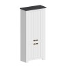 Hillrose Schoenenkast 4 deuren multifunctioneel wit klassiek 84x42x200cm Voorraad