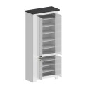 Hillrose Schoenenkast 4 deuren multifunctioneel wit klassiek 84x42x200cm Model