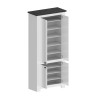 Hillrose Schoenenkast 4 deuren multifunctioneel wit klassiek 84x42x200cm Model