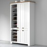 Grote multifunctionele schoenenkast wit 114x42x200cm 6 deuren Elaisa 