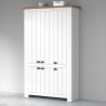 Grote multifunctionele schoenenkast wit 114x42x200cm 6 deuren Elaisa Kosten