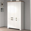 Grote multifunctionele schoenenkast wit 114x42x200cm 6 deuren Elaisa Aanbod