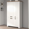 Grote multifunctionele schoenenkast wit 114x42x200cm 6 deuren Elaisa Aanbod