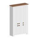 Grote multifunctionele schoenenkast wit 114x42x200cm 6 deuren Elaisa Voorraad