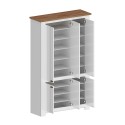 Grote multifunctionele schoenenkast wit 114x42x200cm 6 deuren Elaisa Model