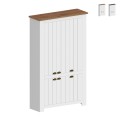 Grote multifunctionele schoenenkast wit 114x42x200cm 6 deuren Elaisa Aanbieding