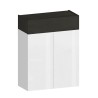 Moderne witte schoenenkast met 2 deuren en 4 planken 76x34x100cm Ayenne Karakteristieken