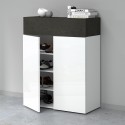 Moderne witte schoenenkast met 2 deuren en 4 planken 76x34x100cm Ayenne Kosten