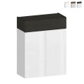 Moderne witte schoenenkast met 2 deuren en 4 planken 76x34x100cm Ayenne Aanbieding
