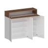 Moderne witte schoenenkast met 3 deuren en 8 planken 110x34x100cm Aida Afmetingen