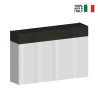 Moderne witte schoenenkast 4 deuren 8 planken hout 152x34x100cm Darice Voorraad