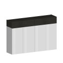 Moderne witte schoenenkast 4 deuren 8 planken hout 152x34x100cm Darice Karakteristieken
