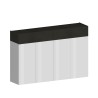 Moderne witte schoenenkast 4 deuren 8 planken hout 152x34x100cm Darice Karakteristieken
