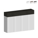 Moderne witte schoenenkast 4 deuren 8 planken hout 152x34x100cm Darice Verkoop
