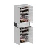 Schoenenkast 4 deuren 10 planken opbergruimte 76x34x200cm wit Hanad Afmetingen