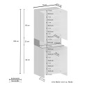 Schoenenkast 4 deuren 10 planken opbergruimte 76x34x200cm wit Hanad 