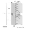 Schoenenkast 4 deuren 10 planken opbergruimte 76x34x200cm wit Hanad 