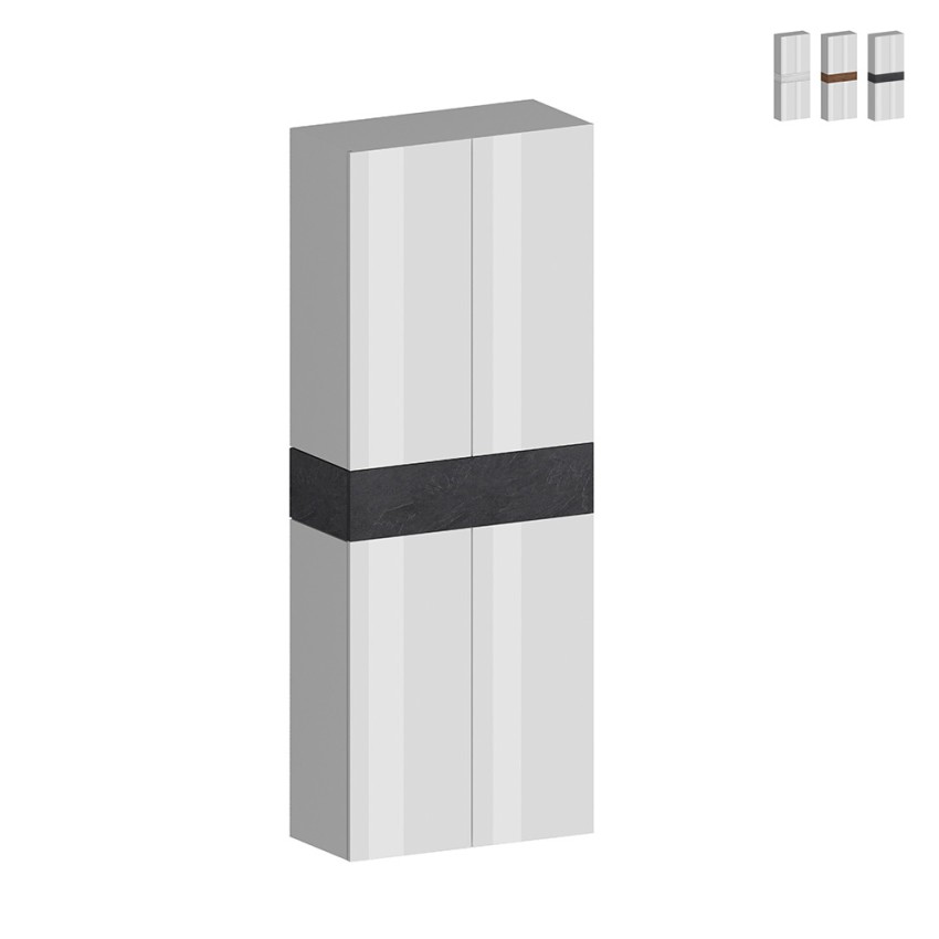 Schoenenkast 4 deuren 10 planken opbergruimte 76x34x200cm wit Hanad Aanbieding Schoenenkast 4 deuren 10 planken opbergruimte 76x34x200cm wit Hanad Aanbieding