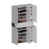 Grote moderne schoenenkast 114x34x200 cm, 6 deuren, 10 planken, model Dettey Prijs