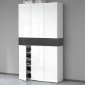 Grote moderne schoenenkast 114x34x200 cm, 6 deuren, 10 planken, model Dettey Kosten