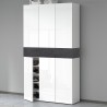 Grote moderne schoenenkast 114x34x200 cm, 6 deuren, 10 planken, model Dettey Kosten