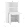 Opvouwbaar ruimtebesparend hoekbureau Layla II 90x56cm Model