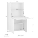 Layla inklapbaar bureau 70x35cm ruimtebesparend wandplank kast Model