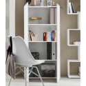 Moderne boekenkast kantoor woonkamer 2 deuren glanzend wit 70x35x140 Birse Kortingen