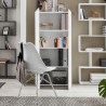 Moderne boekenkast kantoor woonkamer 2 deuren glanzend wit 70x35x140 Birse Verkoop