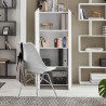 Moderne kantoorkast woonkamer 2 deuren wit hoogglans 70x35x140 Birse Verkoop