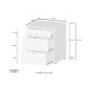 Laag ladekastje met wielen 3 lades 47x45x61 bureau kantoor Paul Prijs
